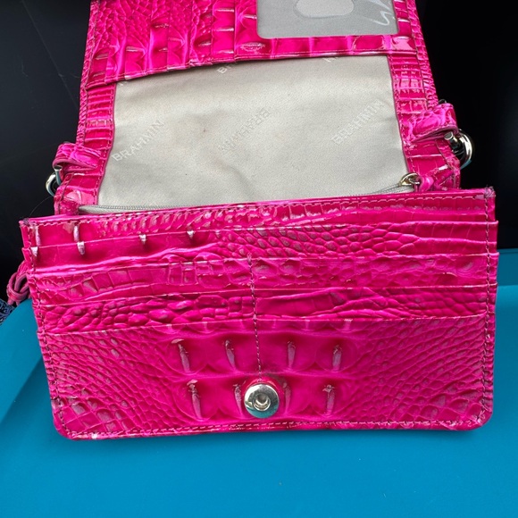 Brahmin Minuette Pink Leather Crossbody Bag - Picture 10 of 14